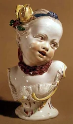 Nymphenberg-Büste eines jungen Mädchens, ca. 1761